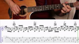 How to Play the Chords to Much to Young to Feel this Damn Old by Garth Brooks on Guitar with TAB [upl. by Nommad10]