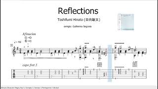 Toshifumi Hinata – Reflections  Classical Guitar  partitura y tablatura Tabs [upl. by Agee]