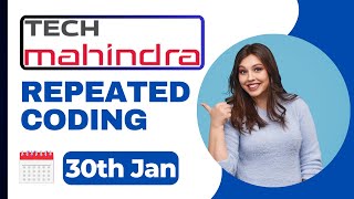 30 Jan  Tech Mahindra Coding Questions 2024  Tech Mahindra Assessment Test 2024  Tekno UF [upl. by Ellehc416]