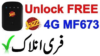 Jazz 4G MF673 Unlock free  Jazz LTE Black Cloud 4G MF673 M10 Unlock 100 [upl. by Lifton871]