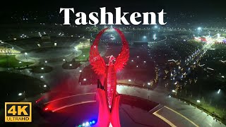 World travel Aerial view of Tashkent Uzbekistan 4k video [upl. by Latoya959]