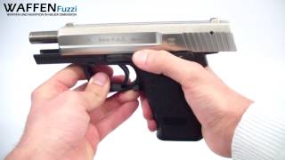 RG96 vernickelt 9mm PAK SchreckschussWaffen Test Gas Pistole wwwwaffenfuzzide [upl. by Angeli]