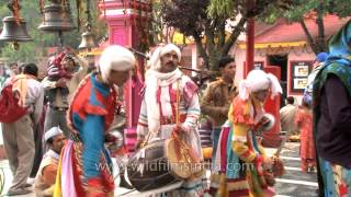 Bagpipers performing during the Nanda Devi Fair [upl. by Korella]