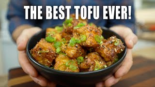 Crispy Sweet Chili Puffed Tofu 🔥 Only 3 Ingredients [upl. by Hurwitz]