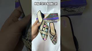 Mojari Art amp Handicraft Embroidered Heel Jutti [upl. by Nilkcaj]