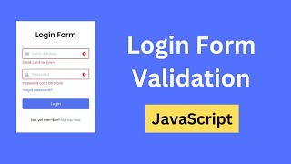 JavaScript Login Form Validation  Login Form Validation in JavaScript [upl. by Resee]