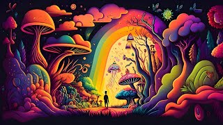 Psychedelic Trance  Magic Mushrooms  Hallucinations mix 2023 AI Graphic Visuals [upl. by Atokad]