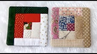 ITH Courthouse Steps Log Cabin Quilt Block Coaster From Kreative Kiwi [upl. by Nuriel218]