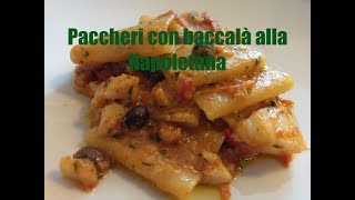 Paccheri con baccalà alla Napoletana con lo Chef Domenico Tromiro [upl. by Kcirederf264]