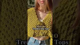 quotMeesho Finds Trendy Crop Tops Under Budget  Affordable Stylish Crop Tops Haulquot [upl. by Adnahsam]