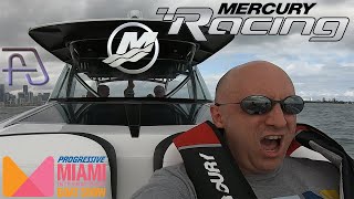 77MPH MERCURY RACING  NorTech 452 Superfish with 5 Mercury 450Rs  MIBS 2020 highspeed sea trial [upl. by Nored]