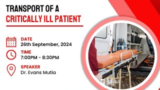 Transport of a Critically ill Patients [upl. by Laud23]