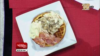 Receta deliciosos Waffles salados y dulces [upl. by Eeneg]