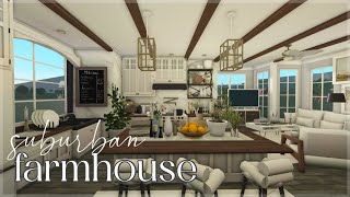 Bloxburg  Realistic 2 Story Suburban Summer Farmhouse  Roblox  House Build [upl. by Cesya]