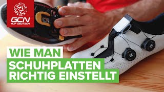 Wie man Schuhplatten richtig einstellt  Pedaleinstellung Klickpedale [upl. by Dviad62]