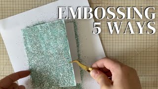 5 Ways to Use Colored Embossing Powders [upl. by Aihsekyw690]