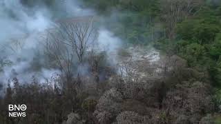 Eruption at the Kīlauea Volcano on Hawaiis Big Island [upl. by Hniht]