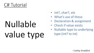 C Tutorial Understanding Nullable value type in C [upl. by Nobel684]