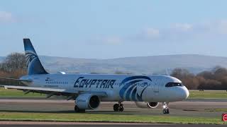 EGYPTAIR AIRBUS A321NEO LANDING INTO MANCHESTER [upl. by Islean]