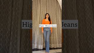 High Waist Jeans Haul from Amazon Amazon Jeans Haul amazon youtube shorts trending [upl. by Mullane804]