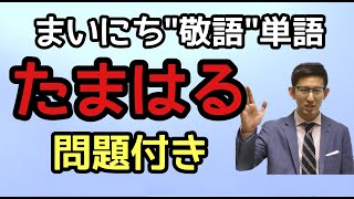 毎日quot敬語quot単語３ 「たまはる」だけ仲間外れなんです！１～３の練習問題付き [upl. by Llertnor182]