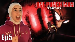 SAITAMA VS GENOS  One Punch Man Episode 5 Reaction [upl. by Dawn451]