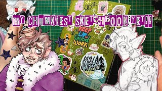 🎨 EVEN MORE CHUNKY SKETCHBOOK TOUR ✨ Aug  Dec 2023  Sketchbook 3 [upl. by Hinckley]