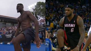 Frances Tiafoe does the LeBron James Celebration Australian Open 2019 [upl. by Lede]