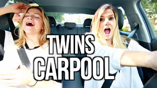 DRIVING WITH TWINS  Carpool With Shelby amp Monica [upl. by Goldshlag841]