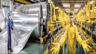 How Aluminum Foil and Glue are Made in Factory  Factora [upl. by Niwrud]