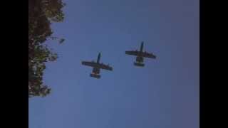 The A10 Thunderbolt quotWarthogquot flyover at Carmelfest 2012 parade [upl. by Telfore]