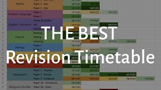 The BEST Revision Timetable for GCSEs  GCSE Mocks Revision [upl. by Oca]