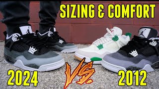 JORDAN 4 FEAR vs OG 2012 SIZING amp COMFORT [upl. by Bainter]