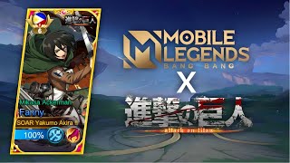 MLBB x AOT IS COMING IN 2024 FANNY x MIKASA SKIN😍  MLBB [upl. by Htilil]