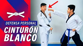 DEFENSA PERSONAL 👊  Cinturón BLANCO Taekwondo Tutorial [upl. by Lymann]