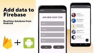 Add data to Firebase Realtime database  crud operation in firebase android Part 2 [upl. by Anaek360]