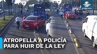 Detienen a automovilista por embestir a policía [upl. by Christina835]