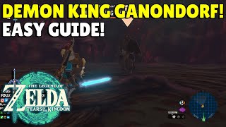 Zelda Tears Of The Kingdom  Demon King Ganondorf Boss Fight Guide  EASY  No Commentary [upl. by Nroht]