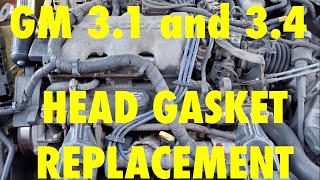 Chevy Pontiac Buick 31 34 and 35 liter head gasket replacement complete how to [upl. by Ong]