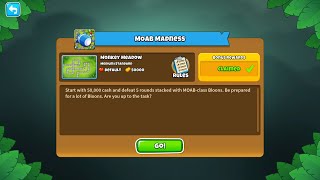 Easy Moab Madness BTD6 Walkthrough [upl. by Ahsircal]