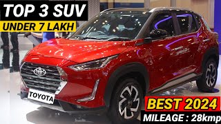 Best SUV Under 7 Lakh In India  Top 3 SUV Under 7 Lakh Budget India 2024 [upl. by Colwen]