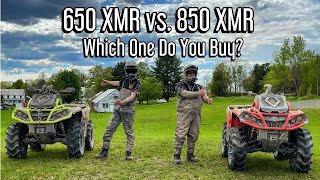 CanAm Outlander 650 vs 850 XMR Shootout  Which One Do You Buy  Is The 850 Really Worth 2k More [upl. by Kemeny]