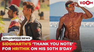 Hrithik Roshan’s 50th Birthday ‘Fighter’ director Siddharth Anand pens a thank you note for him [upl. by Rehtnug176]