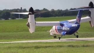 AW609 Tiltrotor flyover and landing  condensed [upl. by Solly]