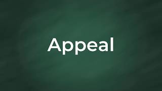 Appeal  Definition Pronunciation Examples Synonyms [upl. by Trudie777]