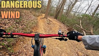 50 MPH Wind Gusts MTB Ride NJ [upl. by Lleznol817]