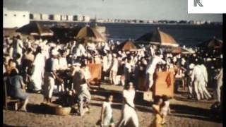 1950s Chowpatty Beach Mumbai India Bombay Colour Archive Footage [upl. by Aileon307]