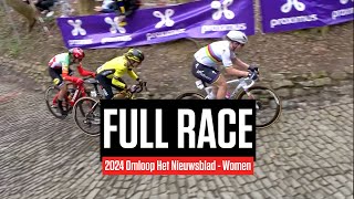 FULL RACE 2024 Omloop Het Nieuwsblad  Women [upl. by Eneleahs]