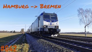 Führerstandsmitfahrt 042  Bei norddeutschem Wetter nach Bremen [upl. by Chuch]