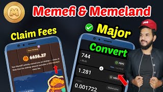 Memefi Claim fees amp memeland MEMES Convert  Major ByBit listing task  Memefi Listing and TGE [upl. by Eimma]